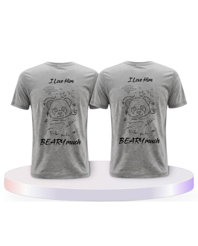 I Love Her/Him Beary much Pärchen T-Shirts Bear Family | Paarpulli