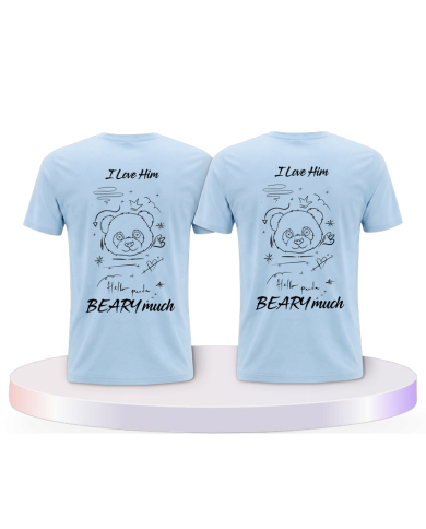 I Love Her/Him Beary much Pärchen T-Shirts Bear Family | Paarpulli