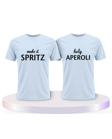 Gemeinsamer Look: Make it Spritz Holy Aperoli T-Shirts | Paarpulli