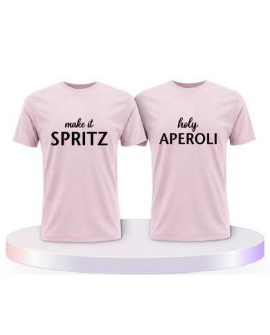 Gemeinsamer Look: Make it Spritz Holy Aperoli T-Shirts | Paarpulli