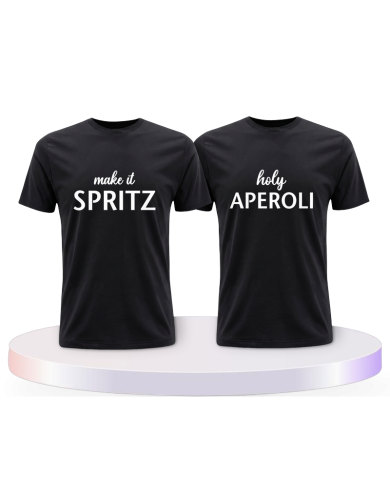 Gemeinsamer Look: Make it Spritz Holy Aperoli T-Shirts | Paarpulli