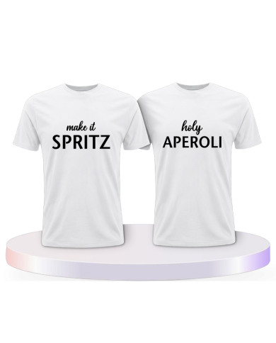 Gemeinsamer Look: Make it Spritz Holy Aperoli T-Shirts | Paarpulli