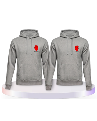 Gemeinsamer Look: Herz Datum Hoodies | Paarpulli