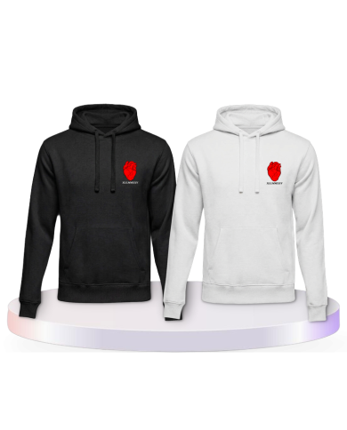 Gemeinsamer Look: Herz Datum Hoodies | Paarpulli