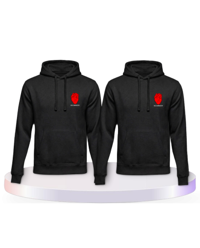 Gemeinsamer Look: Herz Datum Hoodies | Paarpulli