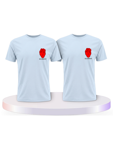 Partnerlook T-Shirts mit Herz Datum | Paarpulli