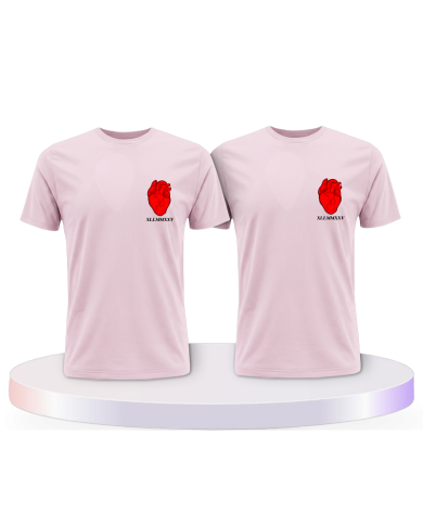 Partnerlook T-Shirts mit Herz Datum | Paarpulli