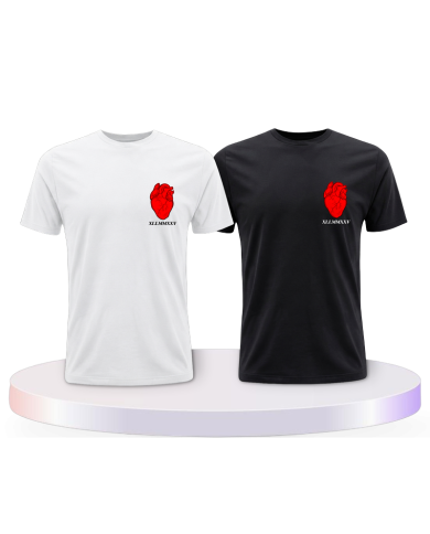 Partnerlook T-Shirts mit Herz Datum | Paarpulli