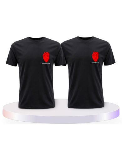 Partnerlook T-Shirts mit Herz Datum | Paarpulli