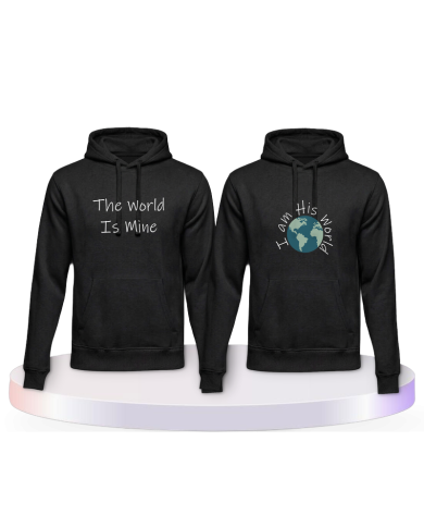 Partnerlook Hoodies mit The World Is Mine | Paarpulli