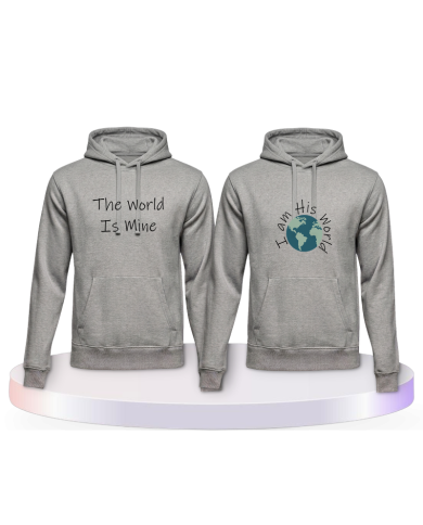 Partnerlook Hoodies mit The World Is Mine | Paarpulli