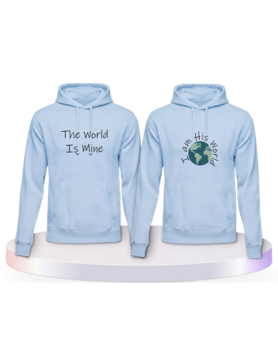Partnerlook Hoodies mit The World Is Mine | Paarpulli