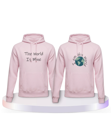 Partnerlook Hoodies mit The World Is Mine | Paarpulli