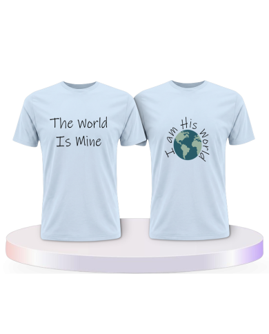 Partnerlook T-Shirts mit The World Is Mine | Paarpulli