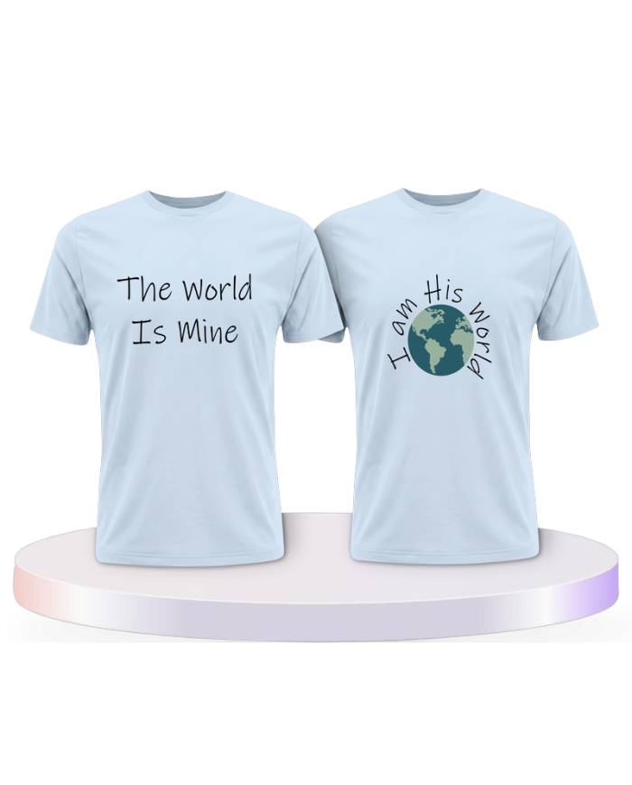 Partnerlook T-Shirts mit The World Is Mine | Paarpulli