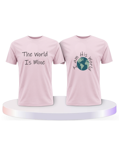 Partnerlook T-Shirts mit The World Is Mine | Paarpulli