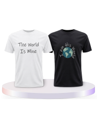 Partnerlook T-Shirts mit The World Is Mine | Paarpulli