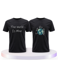 Partnerlook T-Shirts mit The World Is Mine | Paarpulli