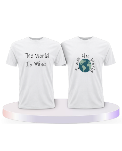 Partnerlook T-Shirts mit The World Is Mine | Paarpulli