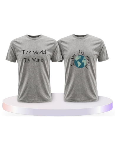 Partnerlook T-Shirts mit The World Is Mine | Paarpulli
