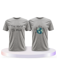 Partnerlook T-Shirts mit The World Is Mine | Paarpulli