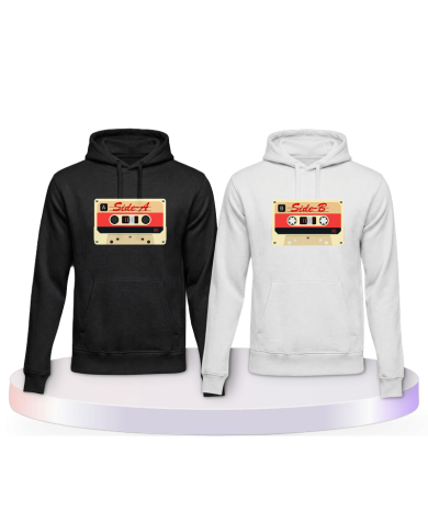Gemeinsamer Look: Retro Kassetten Hoodies | Paarpulli