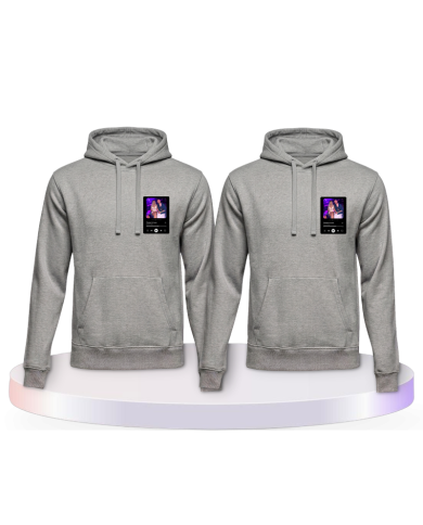 Partnerlook Hoodies mit Songcover Personalisierbar | Paarpulli