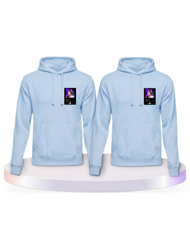 Partnerlook Hoodies mit Songcover Personalisierbar | Paarpulli
