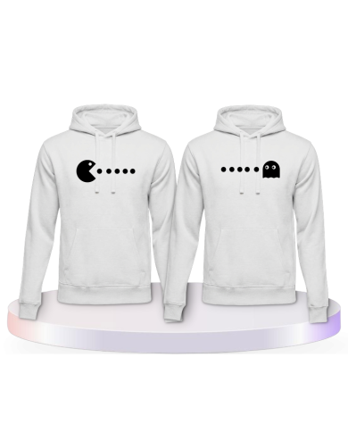 Partnerlook Hoodies mit Arcade Style bedruckte als | Paarpulli