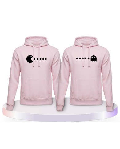 Partnerlook Hoodies mit Arcade Style bedruckte als | Paarpulli