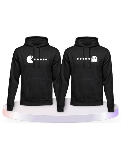 Partnerlook Hoodies mit Arcade Style bedruckte als | Paarpulli