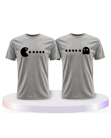 Partnerlook T-Shirts mit Arcade Style bedruckte als | Paarpulli