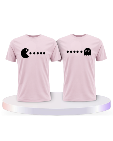 Partnerlook T-Shirts mit Arcade Style bedruckte als | Paarpulli
