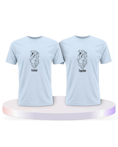 Partnerlook T-Shirts mit Forever Together Herz | Paarpulli