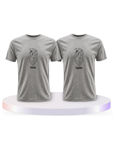 Partnerlook T-Shirts mit Forever Together Herz | Paarpulli