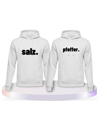 Salz und Pfeffer Kapuzenpullover Couple Hoodies kaufen | Paarpulli