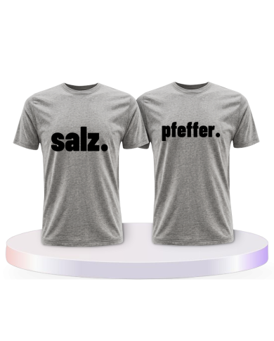 Gemeinsamer Look: Salz und Pfeffer T-Shirts | Paarpulli