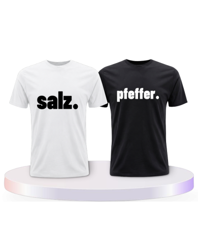 Gemeinsamer Look: Salz und Pfeffer T-Shirts | Paarpulli