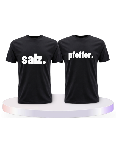 Gemeinsamer Look: Salz und Pfeffer T-Shirts | Paarpulli