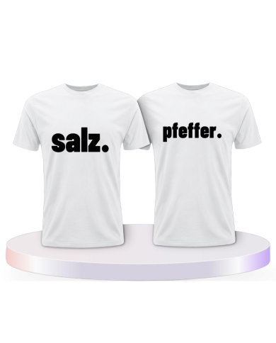 Gemeinsamer Look: Salz und Pfeffer T-Shirts | Paarpulli