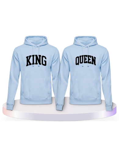 Gemeinsamer Look: King und Queen mit kurviger Form Hoodies | Paarpulli