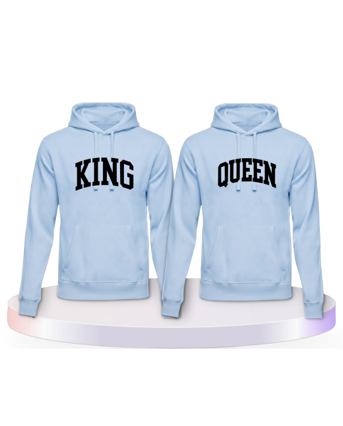 Gemeinsamer Look: King und Queen mit kurviger Form Hoodies | Paarpulli