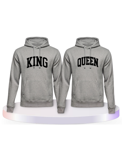 Gemeinsamer Look: King und Queen mit kurviger Form Hoodies | Paarpulli