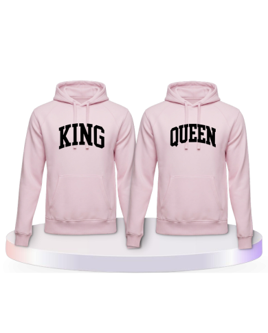 Gemeinsamer Look: King und Queen mit kurviger Form Hoodies | Paarpulli