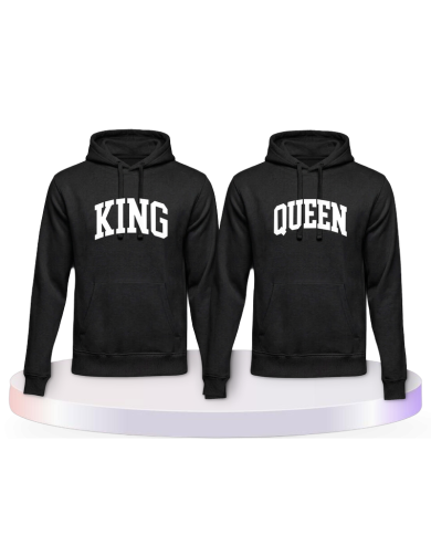Gemeinsamer Look: King und Queen mit kurviger Form Hoodies | Paarpulli
