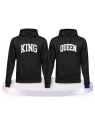 Gemeinsamer Look: King und Queen mit kurviger Form Hoodies | Paarpulli