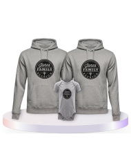 Family Reunion mit Wunschname und Datum Pärchen Hoodies | Paarpulli