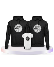 Family Reunion mit Wunschname und Datum Pärchen Hoodies | Paarpulli