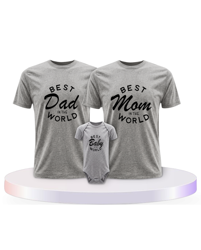 Familienlook T-Shirts mit Best Family Familienset | Paarpulli