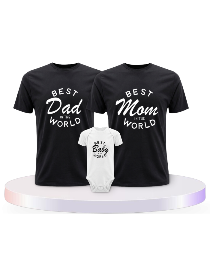 Familienlook T-Shirts mit Best Family Familienset | Paarpulli